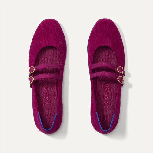 The Double Buckle Mary Jane - ReVelvet™ Mulberry